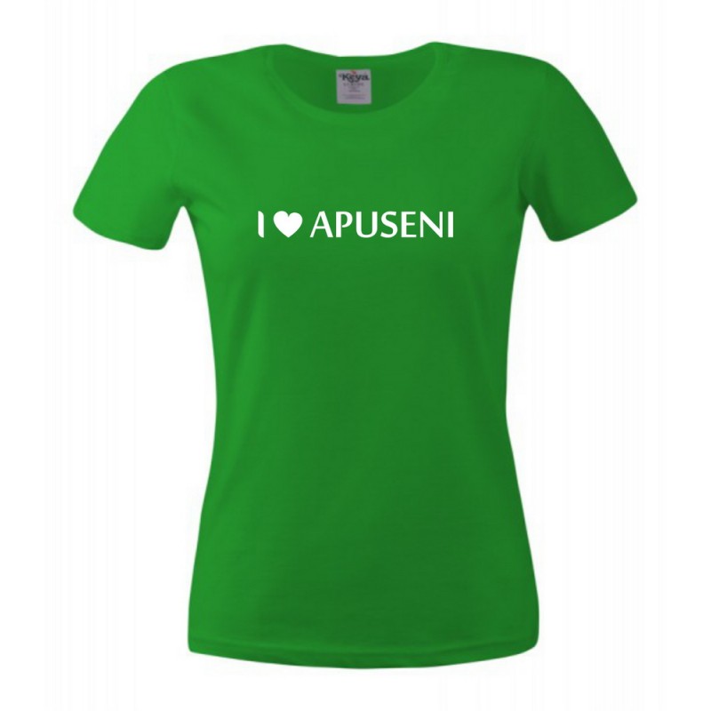 Tricou I Love Apuseni dame, verde